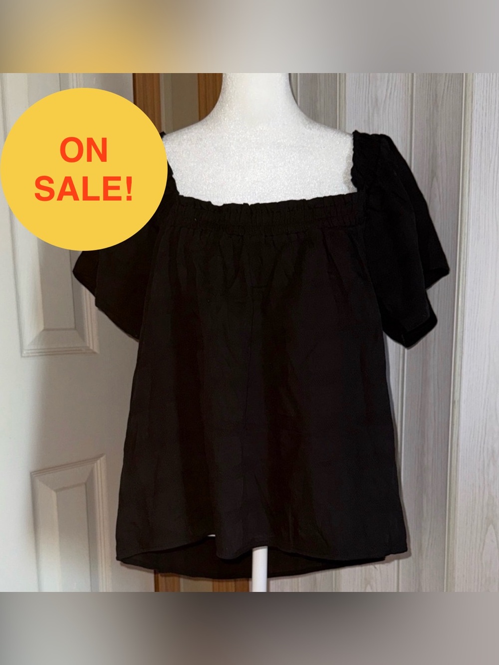Elegant Black Off-Shoulder Blouse